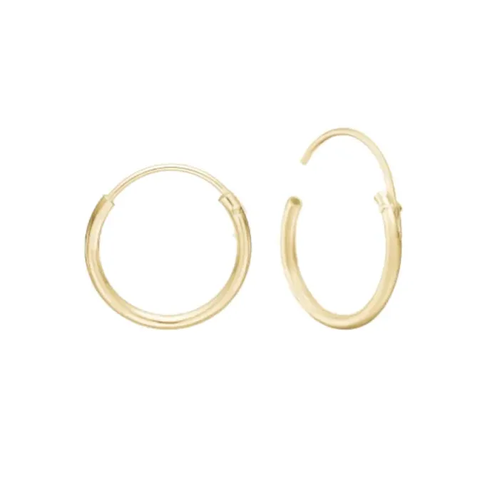 12 mm Aagaard creoler i 8 karat guld
