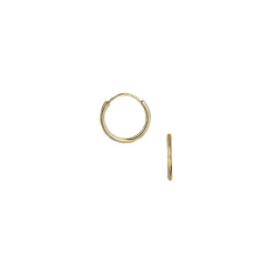 14 mm Aagaard creoler i 8 karat guld