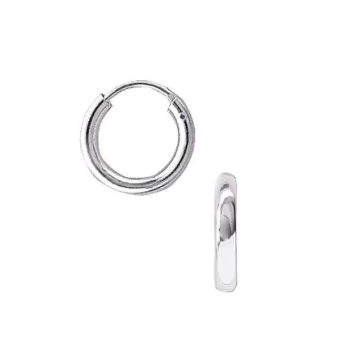 12 mm Aagaard creoler i sølv