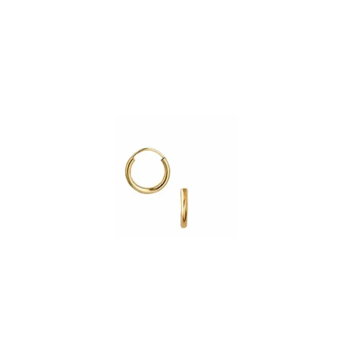 12 mm aagaard runde creoler i 8 karat guld