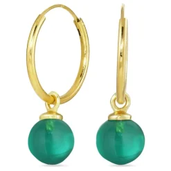 18 mm aqua krystal creoler i forgyldt sølv