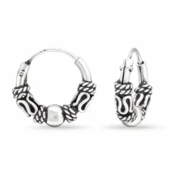 10 mm Bali creoler i sølv
