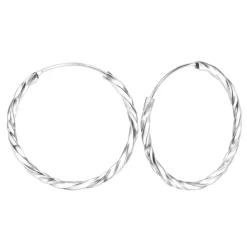 30 mm Bali øreringe i sølv