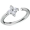 11 mm blomster zirkon helix piercing i sølv