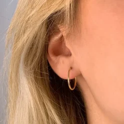 25 mm BNH creoler i 14 karat guld