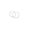 25 mm BNH creoler i 14 karat hvidguld