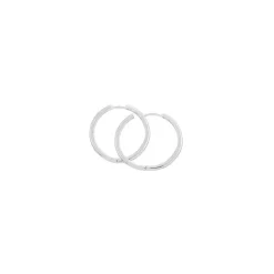 25 mm BNH creoler i 14 karat hvidguld