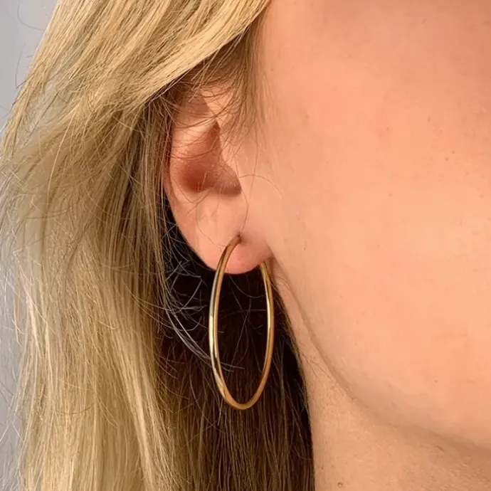 50 mm BNH creoler i 14 karat guld