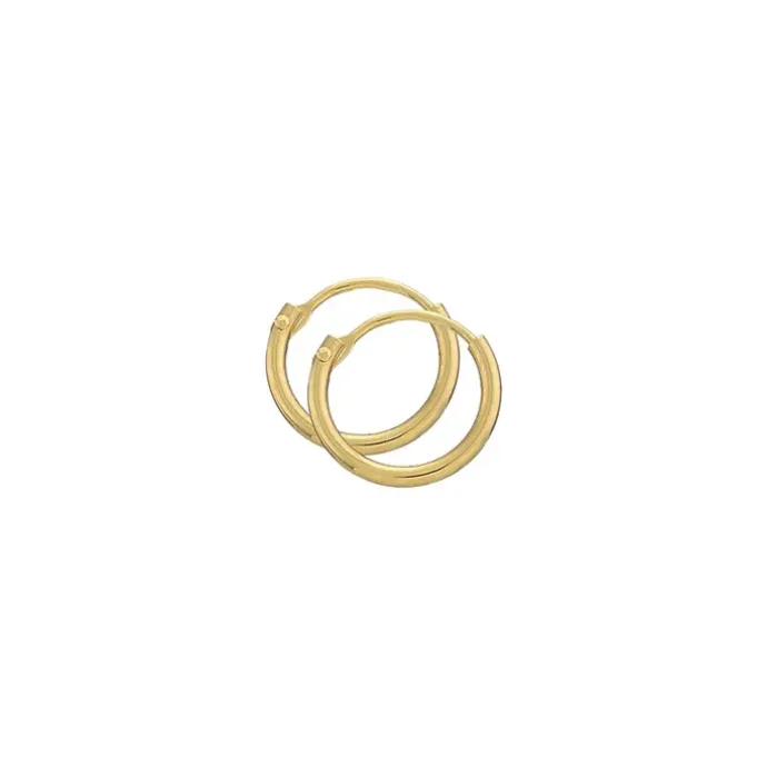11 mm BNH creoler i 14 karat guld