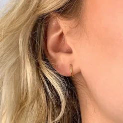 11 mm BNH creoler i 14 karat guld
