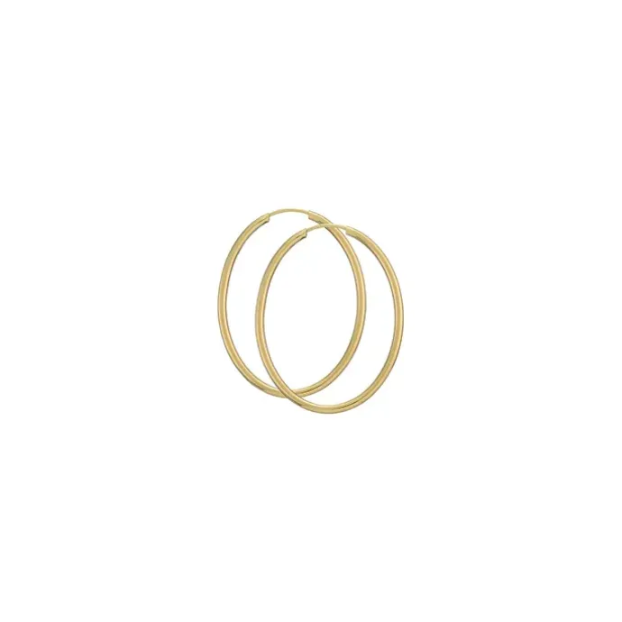 40 mm BNH creoler i 14 karat guld