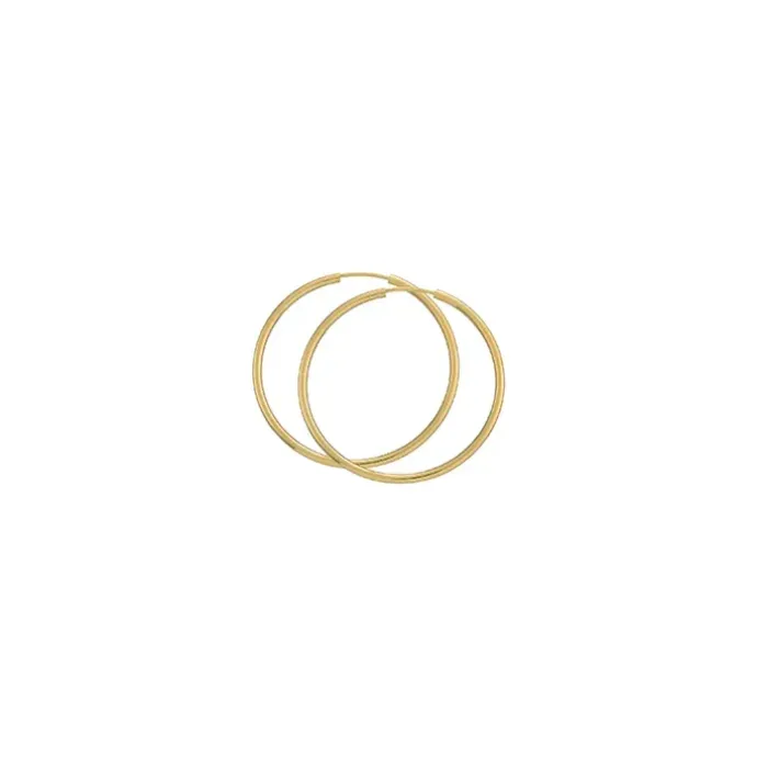 40 mm BNH creoler i 14 karat guld