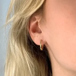 15 mm BNH creoler i 8 karat guld