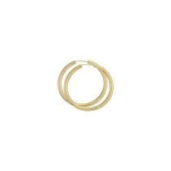40 mm BNH creoler i forgyldt sølv