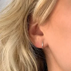 13 mm BNH creoler i sølv