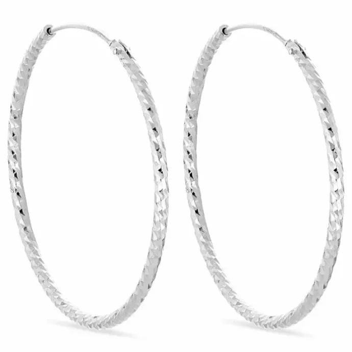 40 mm BNH creoler i sølv
