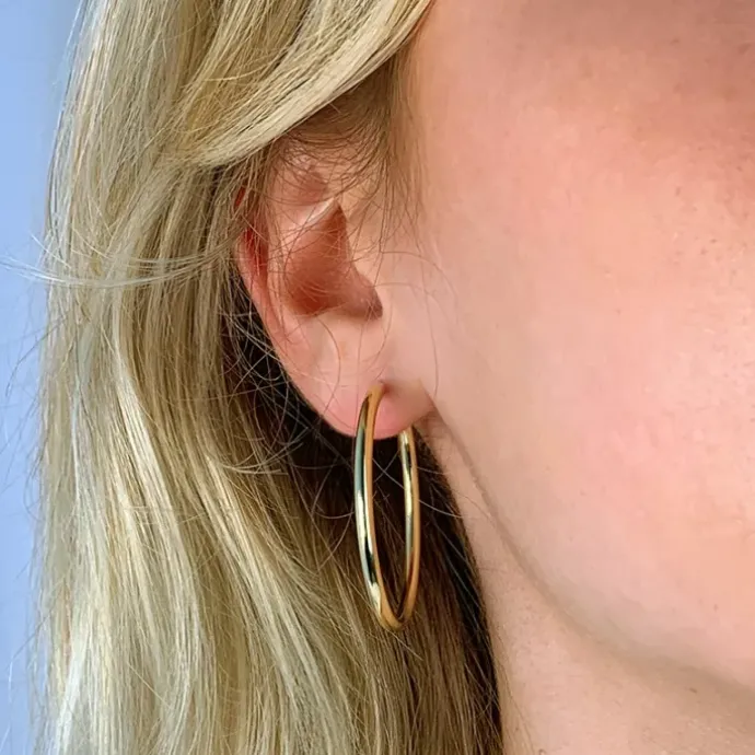 40 mm BNH Creoler øreringe i 8 karat guld