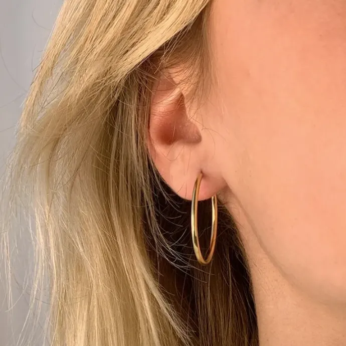 30 mm BNH Creoler øreringe i 14 karat guld