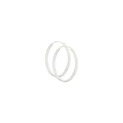28 mm BNH ovale creoler i sølv