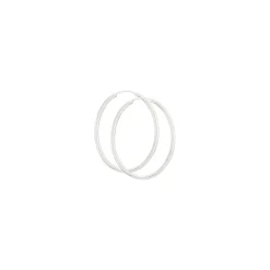 40 mm BNH ovale creoler i sølv