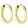 13 mm creoler i 8 karat guld