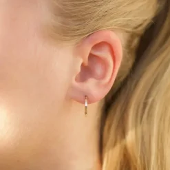 13 mm creoler i 8 karat guld