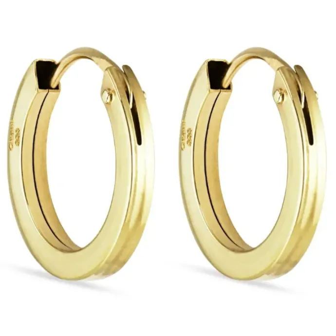 11 mm creoler i 8 karat guld