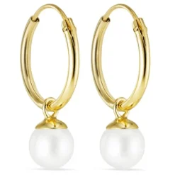 12 mm creoler i 9 karat guld