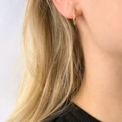 13 mm creoler i forgyldt sølv