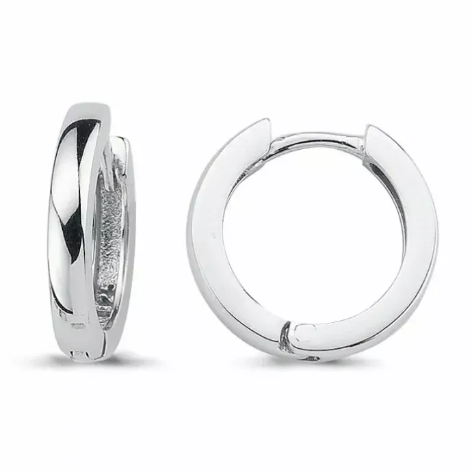 13 mm creoler i sølv