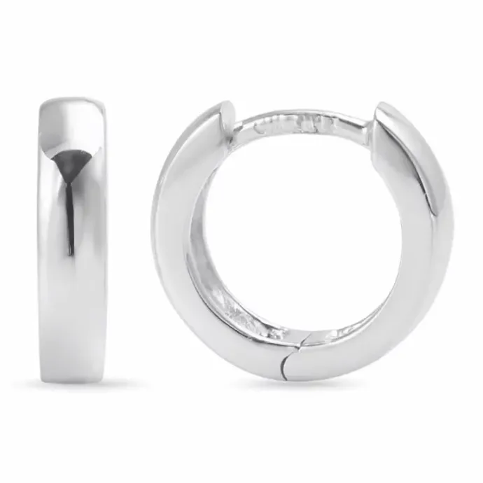 14 mm creoler i sølv