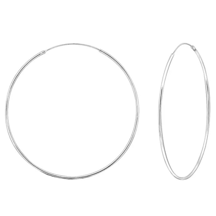 60 mm creoler i sølv