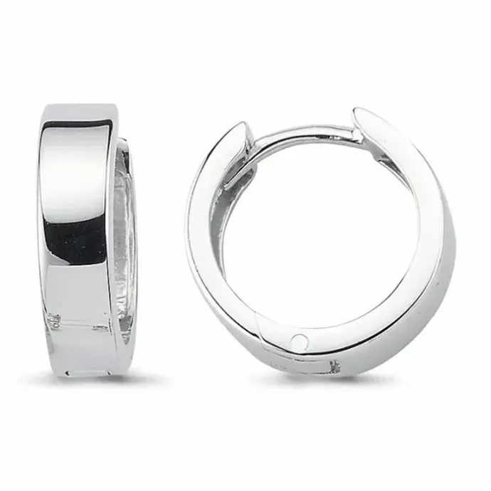 13 mm creoler i sølv