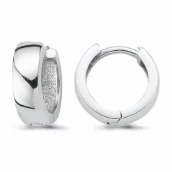 13 mm creoler i sølv