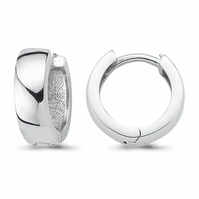 13 mm creoler i sølv