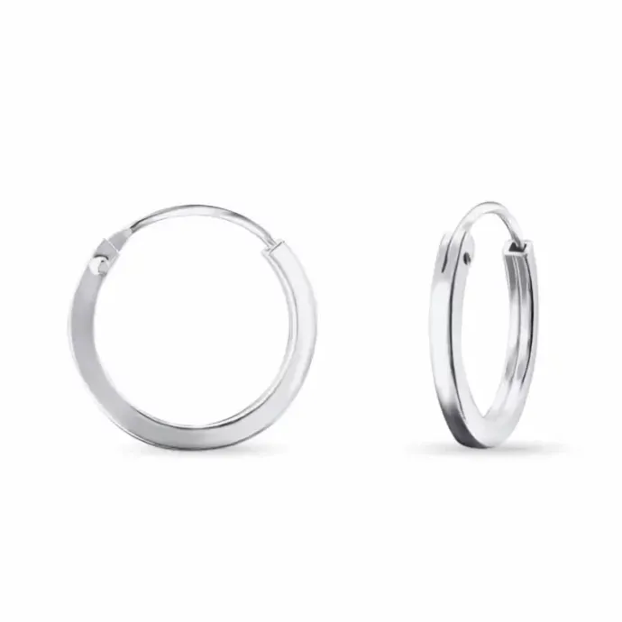 14 mm creoler i sølv