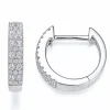 13 mm diamant creoler i 14 karat hvidguld med diamant
