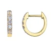 12 mm diamant creoler i 14 karat guld med diamant