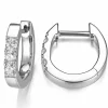 12,5 mm diamant creoler i 14 karat hvidguld med diamant