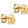 6 mm Enamel Rio ørestikker i forgyldt sølv