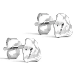 6 mm Enamel Rio ørestikker i sølv