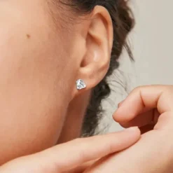 6 mm Enamel Rio ørestikker i sølv