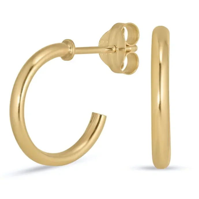 12,5 mm halvcreoler i 8 karat guld