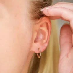 12,5 mm halvcreoler i 8 karat guld