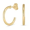 14,5 mm halvcreoler i 8 karat guld