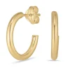 14 mm halvcreoler i 8 karat guld
