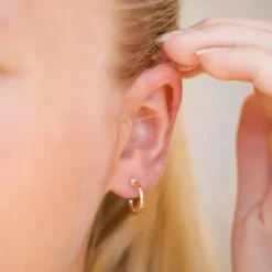 12 mm halvcreoler i 8 karat guld