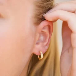 11,5 mm halvcreoler i forgyldt sølv