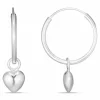 18 mm hjerte creoler i sølv