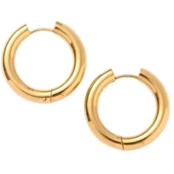 20 mm Khaai Studio Bold creoler i forgyldt stål